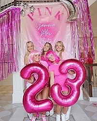 Hot Pink Number 3 Balloon 40 Inch, 3 Balloon
