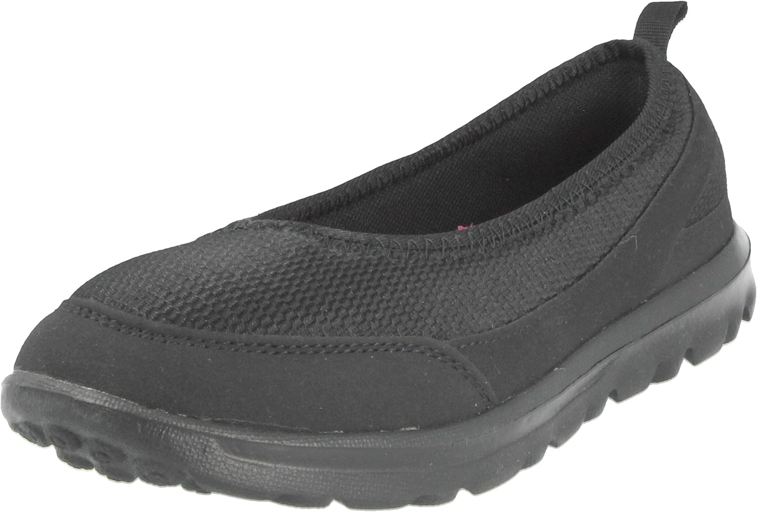 ladies black slip on trainers