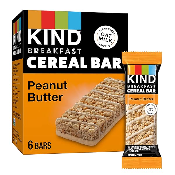 KIND BREAKFAST CEREAL BARS, PEANUT BUTTER, HEALTHY SNACKS,...