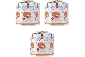 DAELMANS Stroopwafels, Dutch Waffles Soft Toasted, 3 Pack Assortment, Caramel, Kosher Dairy, Authentic Made In Holland, 8 Stroopwafels Per Box (3 Pack)