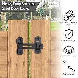 Barn Door Latch, 180 Degree Flip Sliding Double