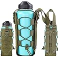 WICKTICK Molle Water Bottle Holder Pouch 16 24 32 40 64 oz - Multi-Purpose Tactical Fuel Bottle Bag, Adjustable Size for Outdoor Activities, Adapted to Backpack/Vest/Belt