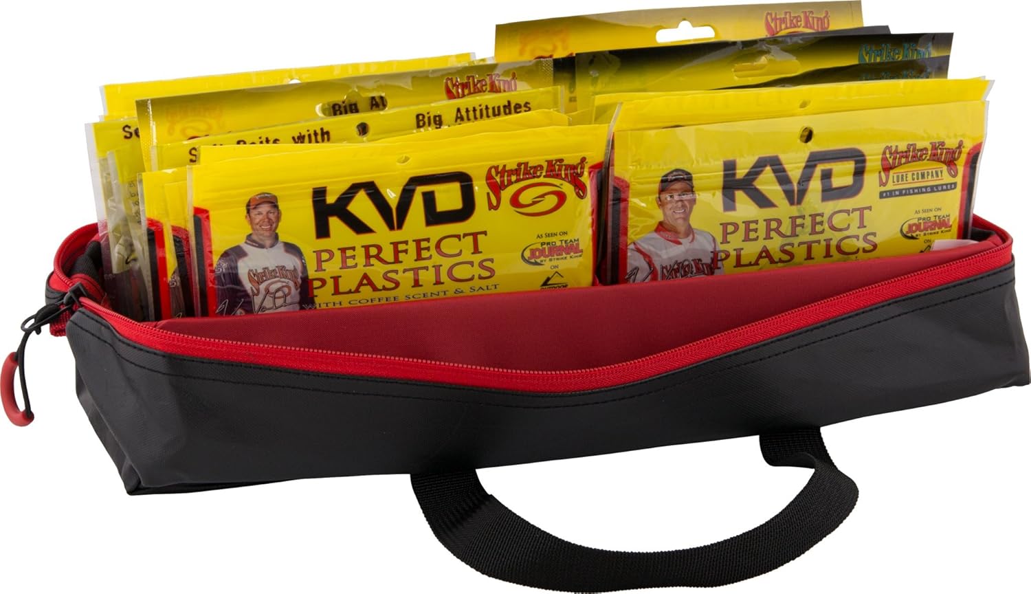 Plano KVD Worm Speedbag, Premium Tackle Organization (holds 40 worm bags), Black/Grey/Red, Large : Sports & Outdoors