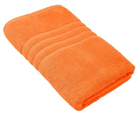 Lashuma Strandtuch XXL Farbe: Clementinen Orange, Damen Saunatuch extra breit, Badehandtuch Größe: 80x200 cm