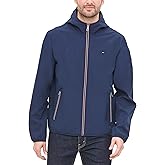 Tommy Hilfiger Men's Lightweight Water Resistant Breathable Hooded Performance Softshell Jacket