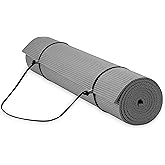 Gaiam Essentials Premium Yoga Mat with Yoga Mat Carrier Sling (72"L x 24"W x 1/4 Inch Thick)