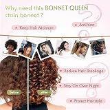 BONNET QUEEN Silk Bonnet Sleeping Cap for Curly Hair Medium Light Rose Gold view 5