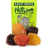 Nuts.com Supreme Raisin Medley, Jumbo Mixed Raisins, Dried Fruits, 2 Pound | Blend of jumbo golden, crimson, Thompson, and flame raisins in one convenient assortment.