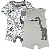 HonestBaby Short Sleeve and Tank Romper 100% Organic Cotton for Infant Baby and Toddler Boys