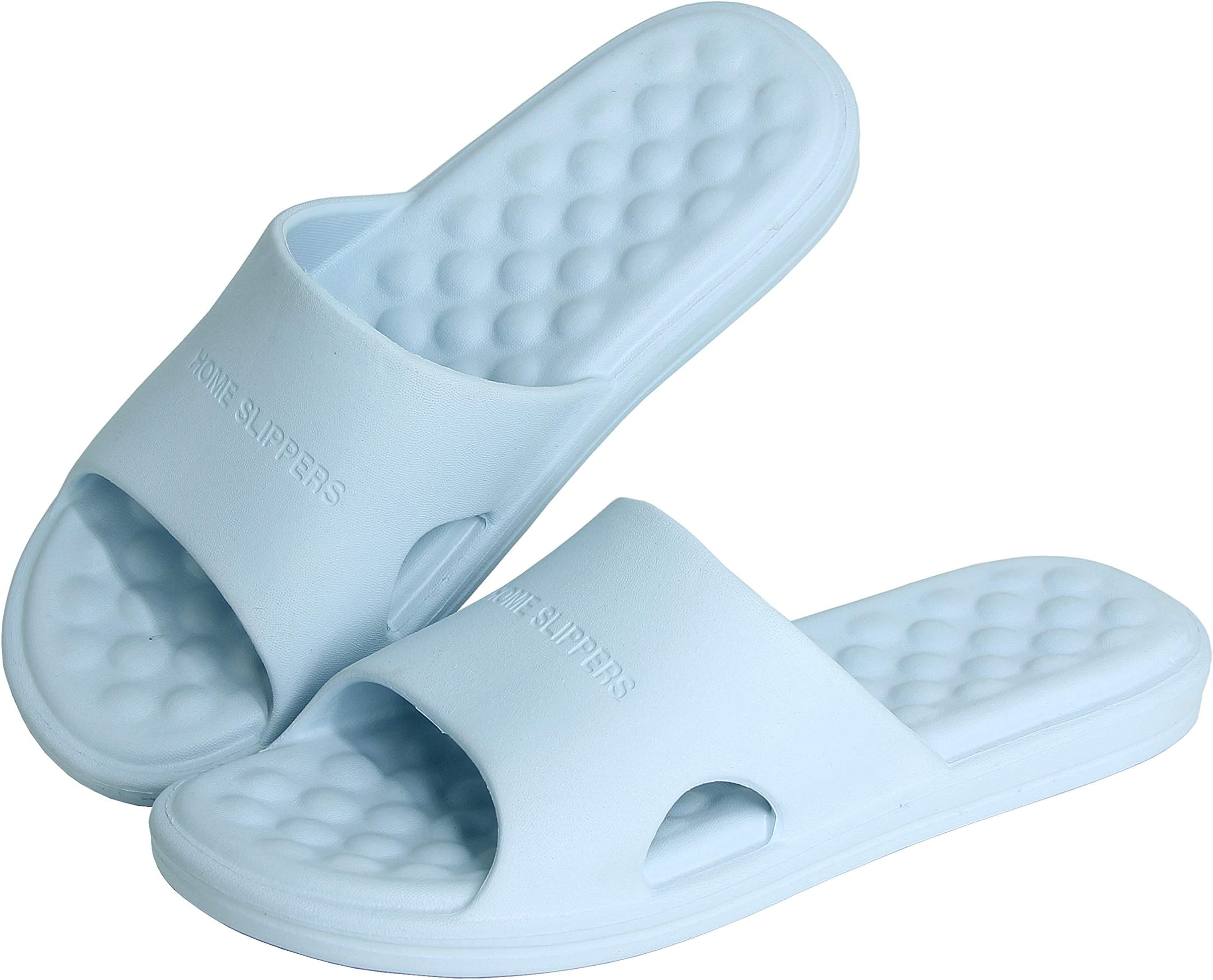 Shower Sandal Slippers, Foot Massage Bathroom Non-Slip Slippers, House and Pool Sandals, in-Door Slipper for Gym