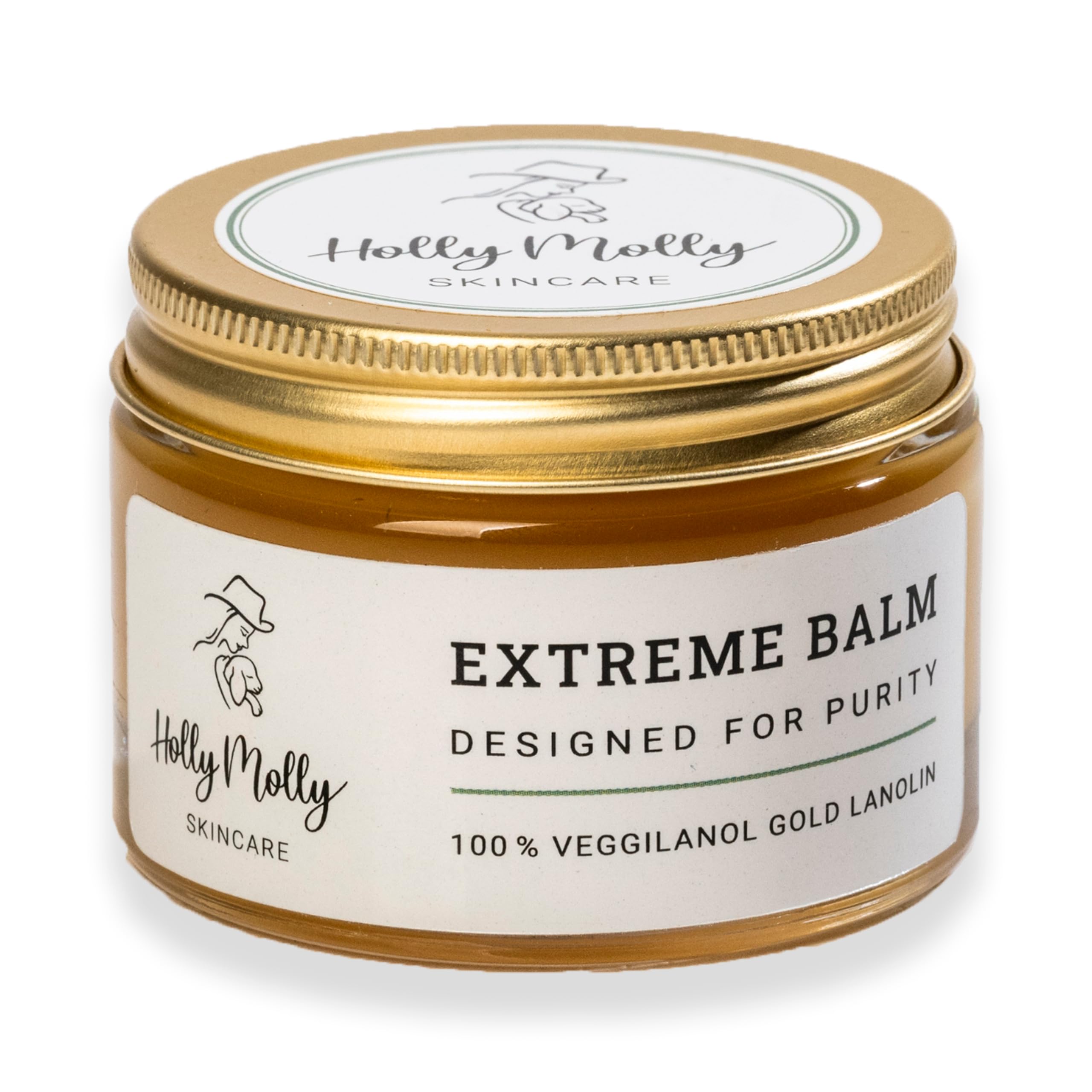 Holly Molly - Soothing and Moisturizing Extreme Balm, 50ml: Intensive nourishment with Veggilanol Gold Lanolin, 100% lanolin, providing a natural and nurtured beauty experience. Ideal for dry skin