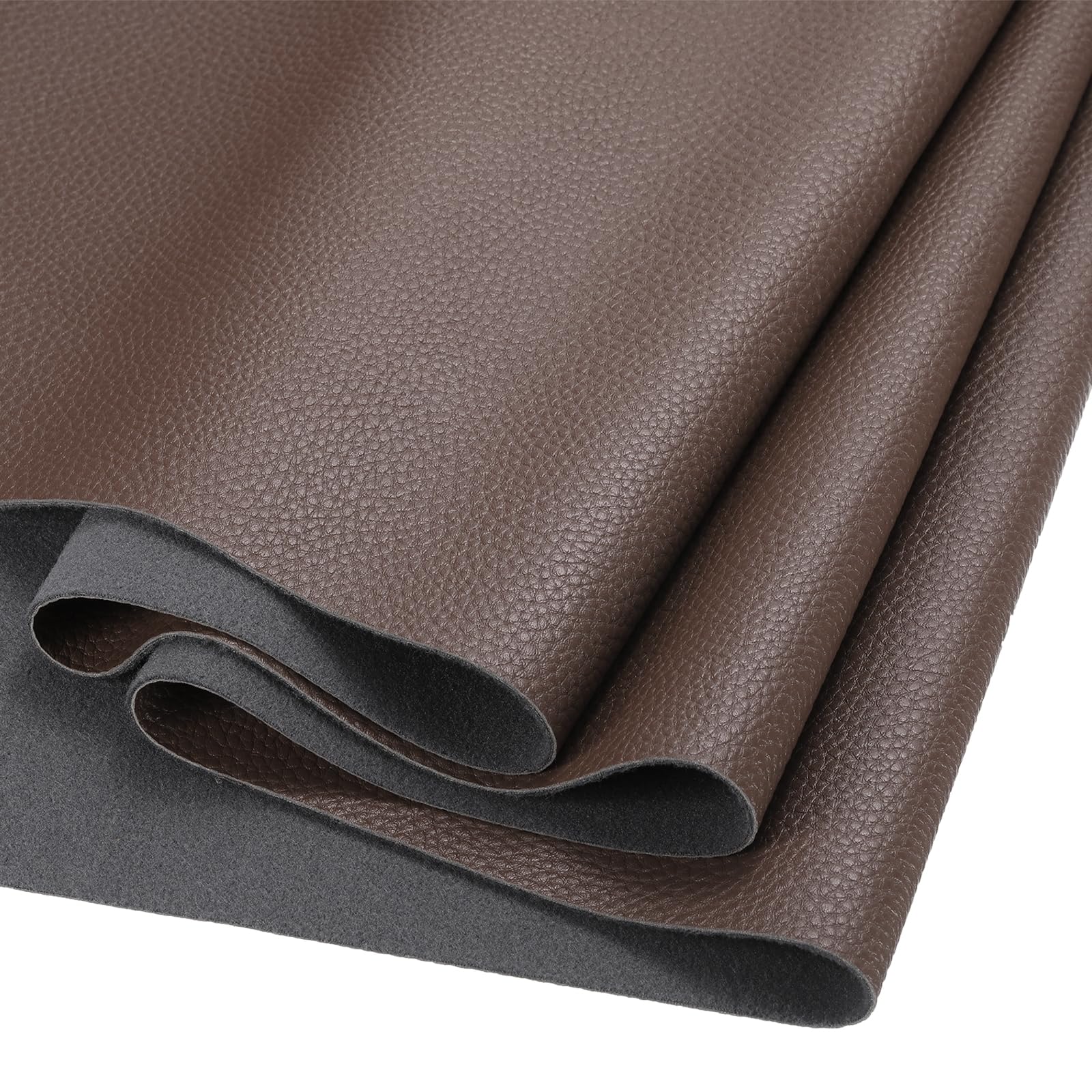 DMiotech 1 Pack 14 Inch x 53 Inch Faux Leather Strip Furniture Cover Soft Grain Bronze PU Leather Roll for Handmade DIY Craft Projects