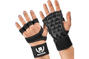 Mava Sports Weight Lifting Gloves with Wrist Support, Work Out Gloves, Gym Gloves - Great for Cross Training, Pull Ups, Calisthenics and Gym, Workout Gloves for Men & Women