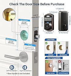 Veise Fingerprint Door Lock, Keyless Entry Door