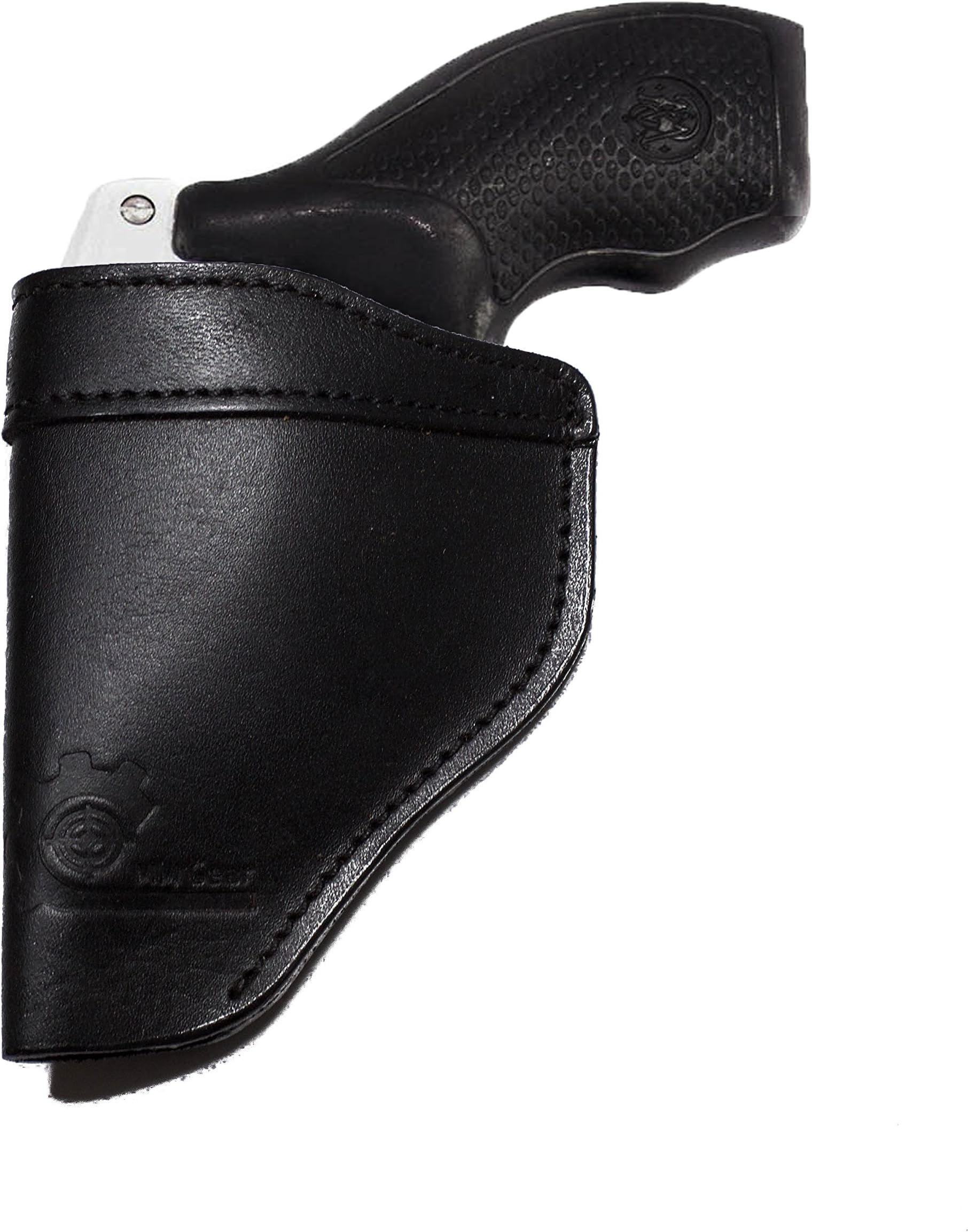 MM Gear Premium Leather IWB Holster - Fits Most J Frame Revolvers - Ruger LCR-Smith and Wesson Body Guard-Taurus-Charter & Most .38 Special Type Guns …