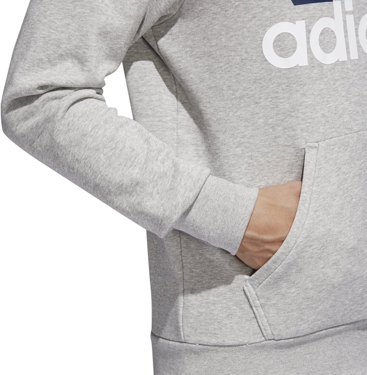 adidas men's essential linear logo pullover hoodie