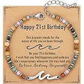 TONY & SANDY Friend Gifts for Women, Unique Valentine's Day Gifts for Her, Sister Gifts from Sister, Wave Bracelet, Christmas Birthday Gifts for Women, Bestie Friendship Bracelets