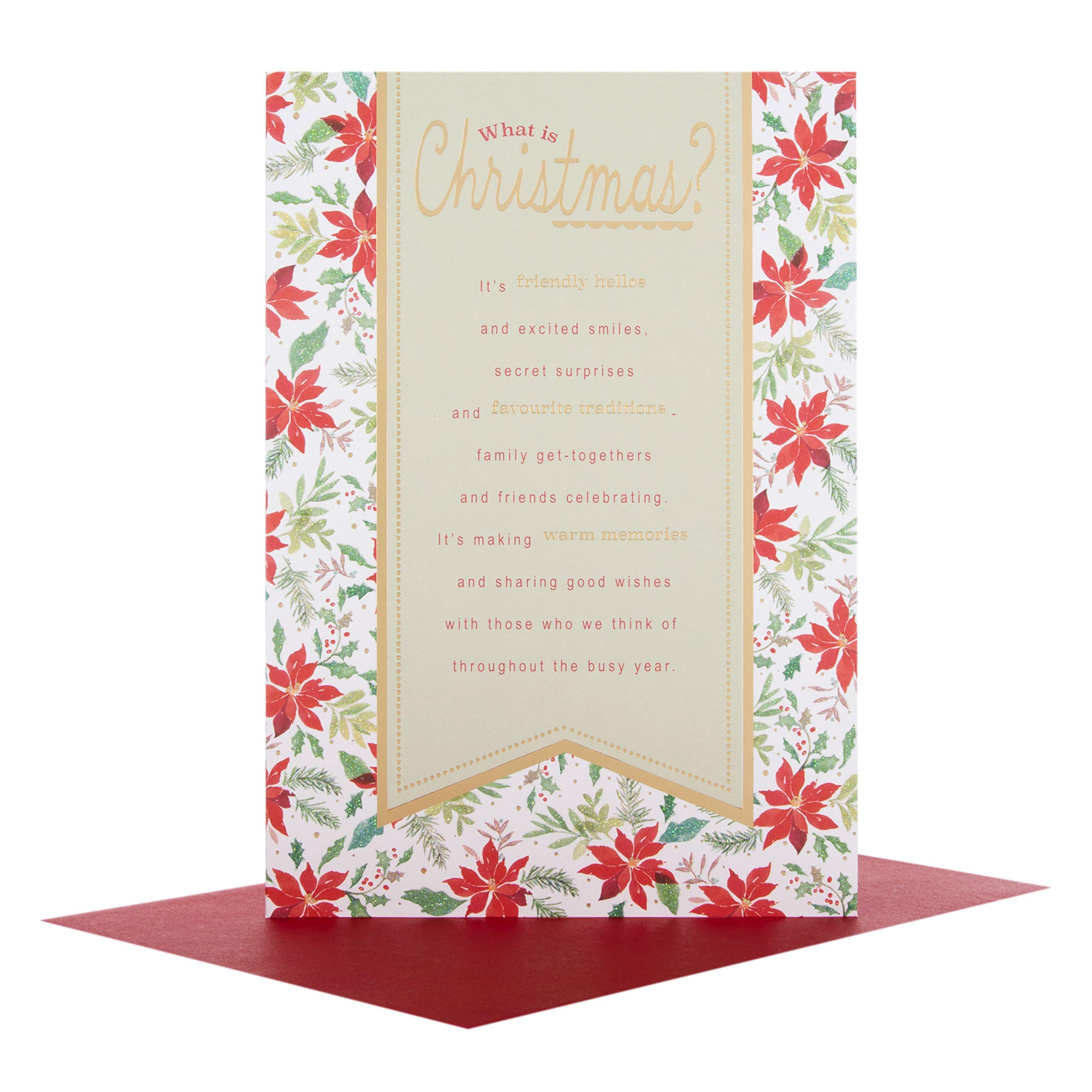 Hallmark 25491286 Medium Christmas Card "Favourite Traditions"