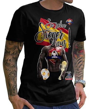 Stylotex Herren T-Shirt Basic So sehn Sieger aus Guy Spanien Spain
