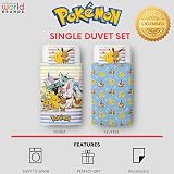 Pokémon Official Duvet Set Single Pikachu Reversible Poly-cotton Bedding view 7