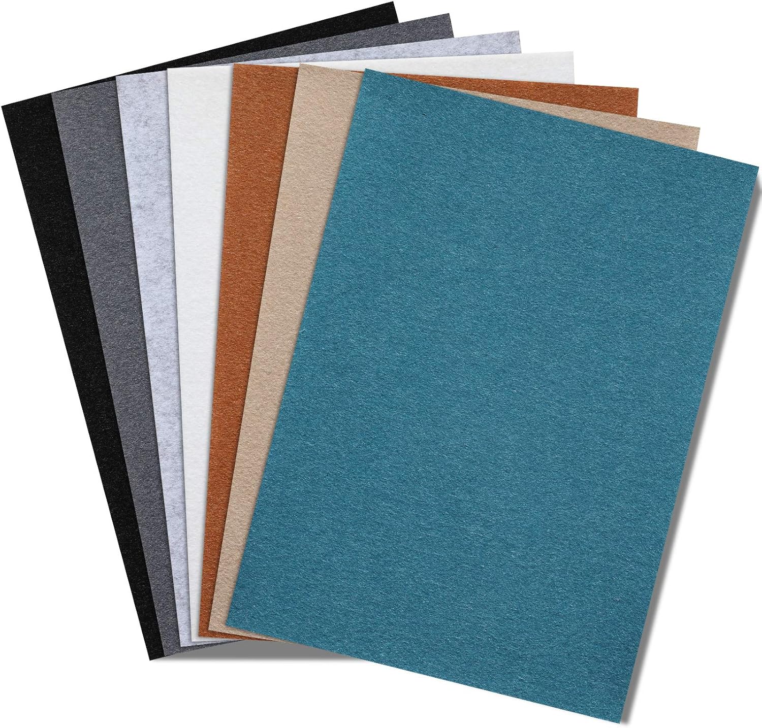 7 Pieces A4 Felt Fabric Sheets, 7 Colors Felt Sheets Craft, Assorted