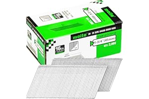 meite 16 Gauge Angled Finish Nails 1-3/4-Inch 45MM 20-Degree Galvanized Finishing Nails for Electric/Pneumatic Nailer Guns - 