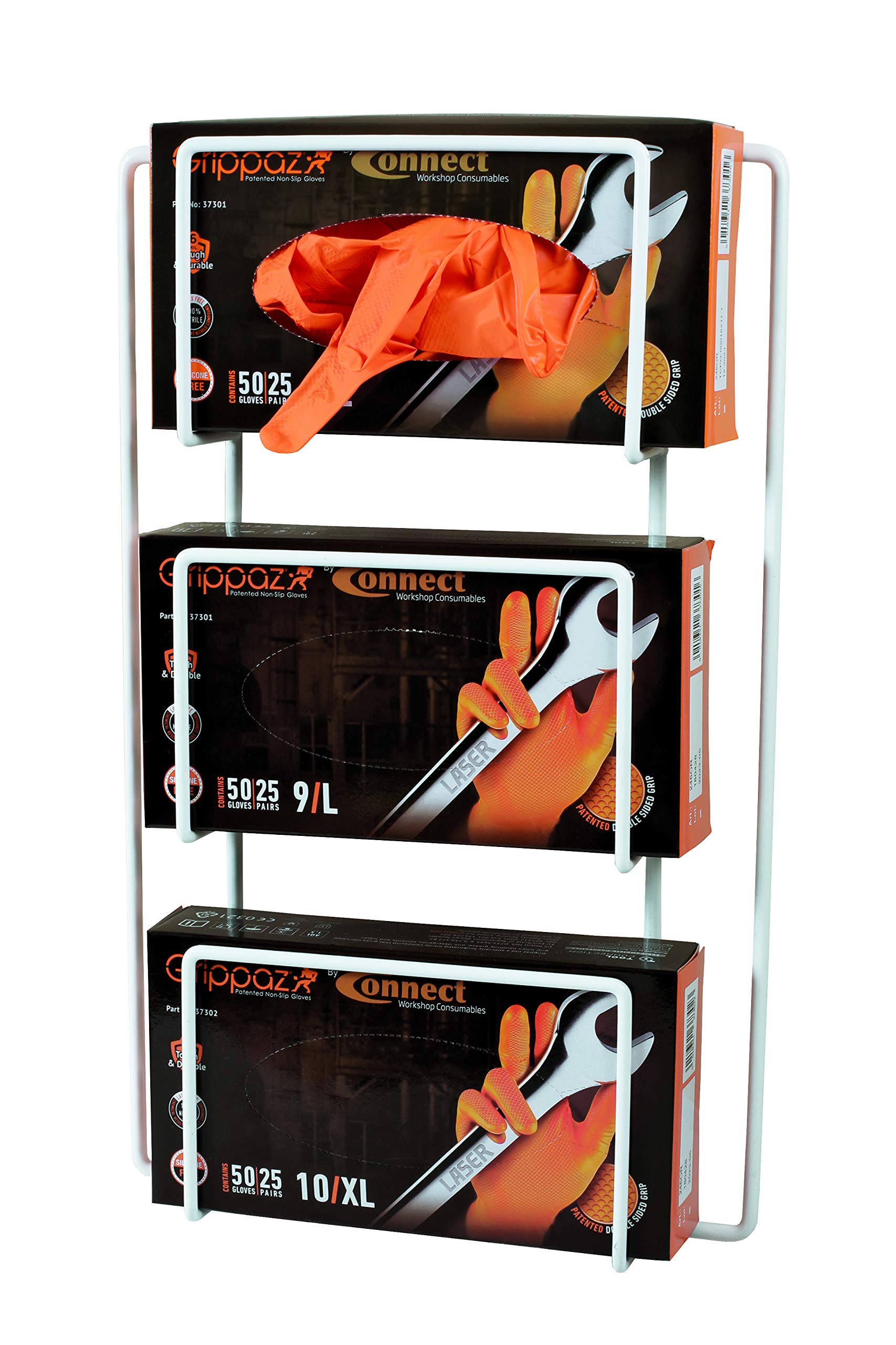 Connect 37308 Wall Mounted Glove Box Holder/Rack,White