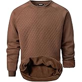 JMIERR Men's 2025 Casual Crewneck Dress Sweatshirts Pullover Fall Fleece Diamond Texture Warm Winter Comfy Long Sleeve