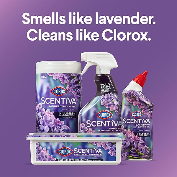 CLOROX SCENTIVA BATHROOM TOILET CLEANING GEL, LAVENDER AND JASMINE, 24 FLUID OUNCES