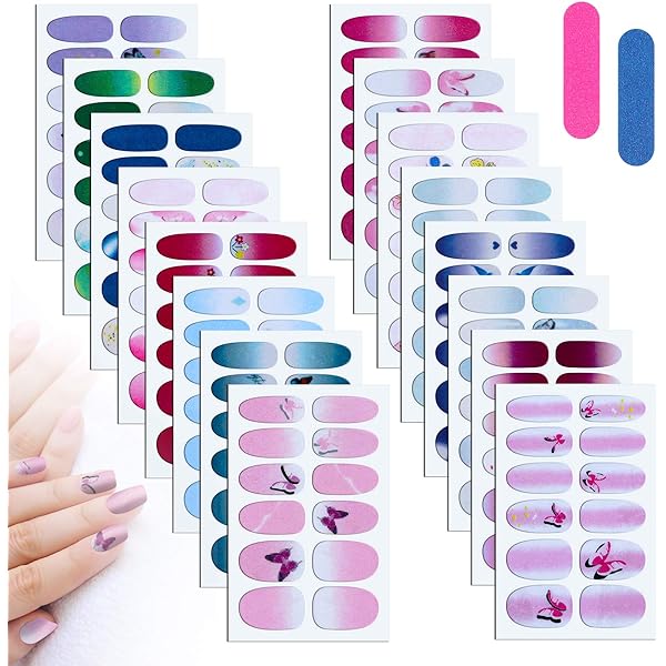 Lot De 12 Feuilles D'autocollants Pour Ongles - Motifs Fleurs Noires Et Blanches - Inclut Une Lime - Vernis à Ongles Décoratif