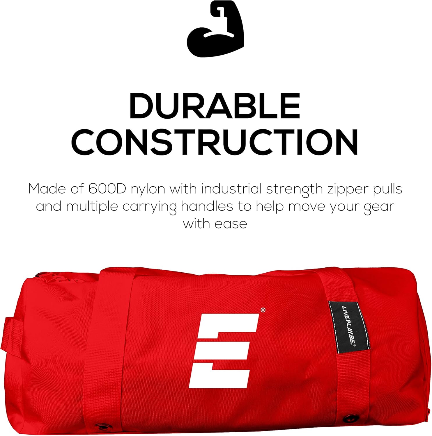 Epoch Training Team Bag - Large Duffle Bag with Shoe Compartment - Cardio Fitness Athletic Training Bag, Red : Sports & Outdoors