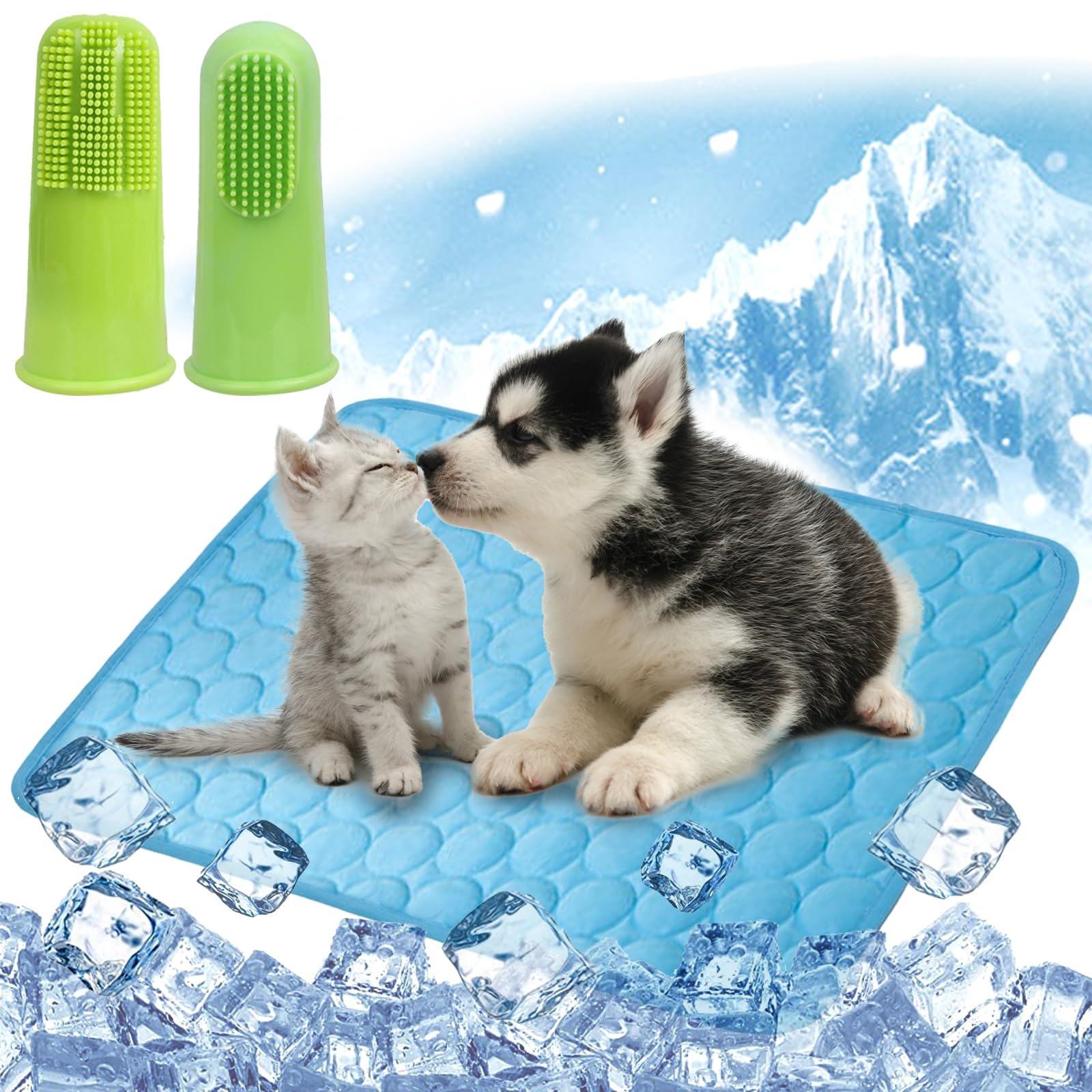 DKDDSSS 3PCS Dog Cooling Mat, Pet Cooling Mat for Dogs, Easy-Fold Durable Washable, Keep Pets Cool in Hot Summer, for Kittens Cats Puppy Sleeping, for Kennel Crate Home Travel