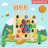 COOLJOYA Wooden Magnetic Fishing Game Toddler Toy Montessori STEM Gift view 3