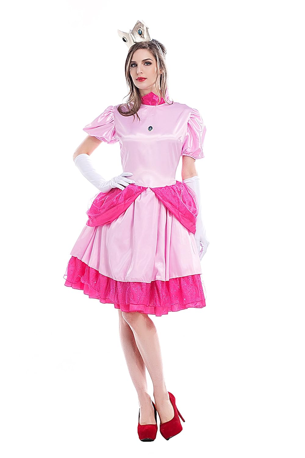 超歓迎 コスチューム 6432 お姫様 パーティー ピンク 学園祭 文化祭 コスチューム 仮装 ドレス マリオ ピーチ姫 コスプレ衣装 B0739vvvyq 注目 Theaccountant Org Mt