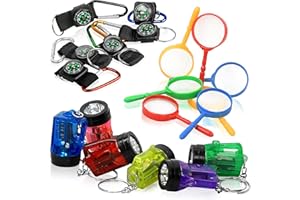 PROLOSO Nature Exploration Kit Outdoor Games Party Favors Toys for Kids Perfect for Adventure Theme Parties, Explorer, Camping, Hikes, Scouts 36 Pack