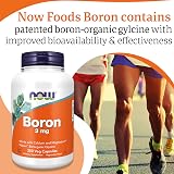 Now Foods Boron 3 mg 250 Vegan Capsules Lab Tested Gluten Free Soy Free view 3