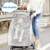 SHUXIA Universal Rain Cover for Pram Pushchair Clear PVC Weather Shield view 5