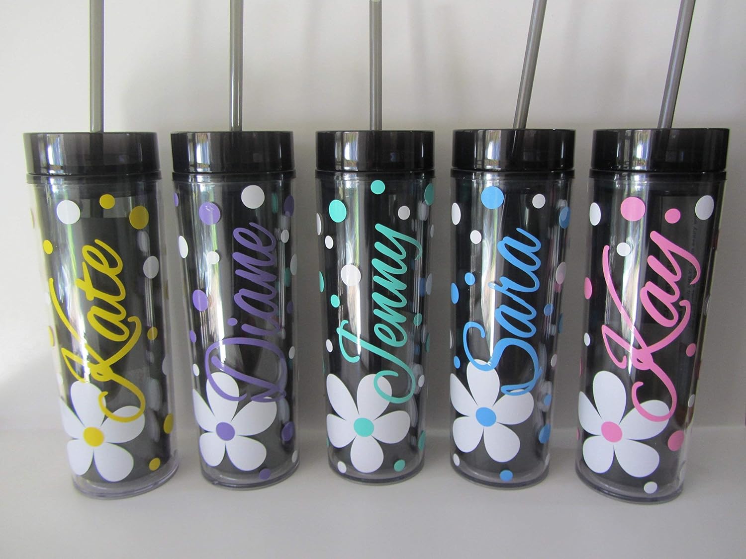 Personalized 16 ounce tall skinny tumbler or 24 ounce BPA