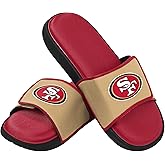FOCO mens NFL Team Logo Sport Shower Foam Slide Flip Flop Sandals