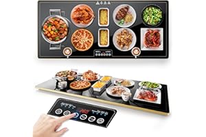 PURECHO XXXL 40"x 18" Electric Warming Tray, Food Warming Mat with Touch Screen, 9 Level Temp & 24H Timer, Food Warmer Mats Full Surface Heating, Food Warmers for Parties Buffet, Gatherings