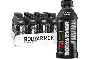 BODYARMOR Sports Drink, Blackout Berry, Electrolyte Drink Hydration, 16 Fl Oz Bottles (12 Pack), Flavored Coconut Water with B Vitamins & Antioxidants