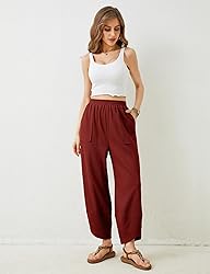 Xiaoxuemeng Womens Baggy Wide Leg Pants Casual