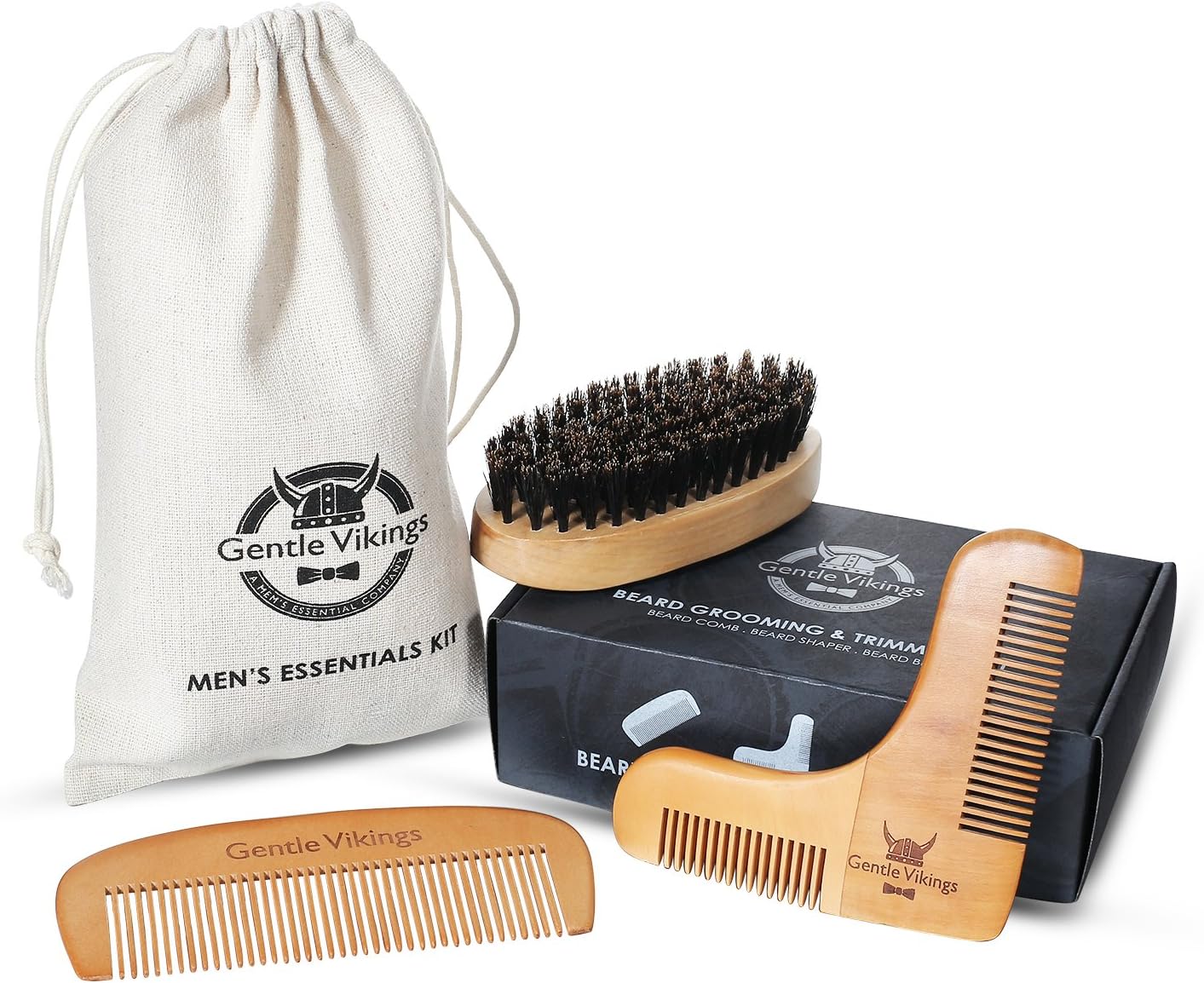 Gentle Vikings Beard Shaping Tool with Beard Comb & Beard shaper & Mustache Brush
