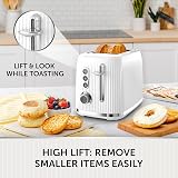 Breville Bold 2 Slice Toaster White Silver Chrome VTR037 High Lift Wide Slots view 3