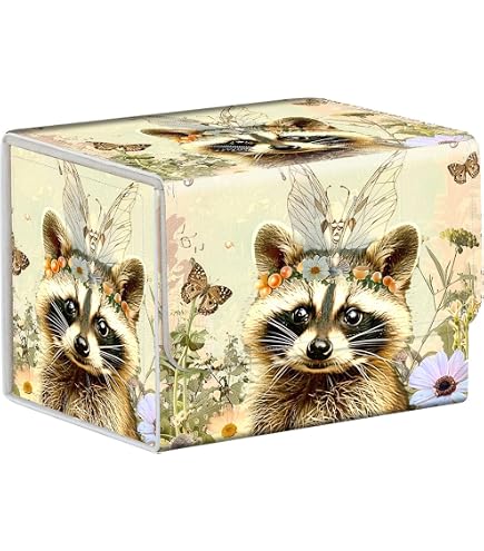 Amazon.com: Dikoer Raccoon Card Deck Box, MTG Commander Deck Box Card Deck  Case for Trading Cards, 100+ Sleeved Cards with PU Leather Magnetic Card  Storage Box for TCG CCG Magic Cards :