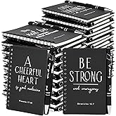Christian Prayer Journal Spiral Black Notebooks Bulk Small Notepad with Pens - Small Notepads (4.13”x5.43”) - christian Gifts for male, Church Members & Bible Study Groups (30 sets Black)