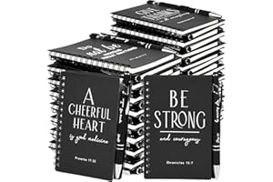 INSADA Christian Prayer Journal Spiral Black Notebooks Bulk Small Notepad with Pens - Small Notepads (4.13”x5.43”) - inspirational Gifts for male, Church Members & Bible Study Groups (30 sets Black)
