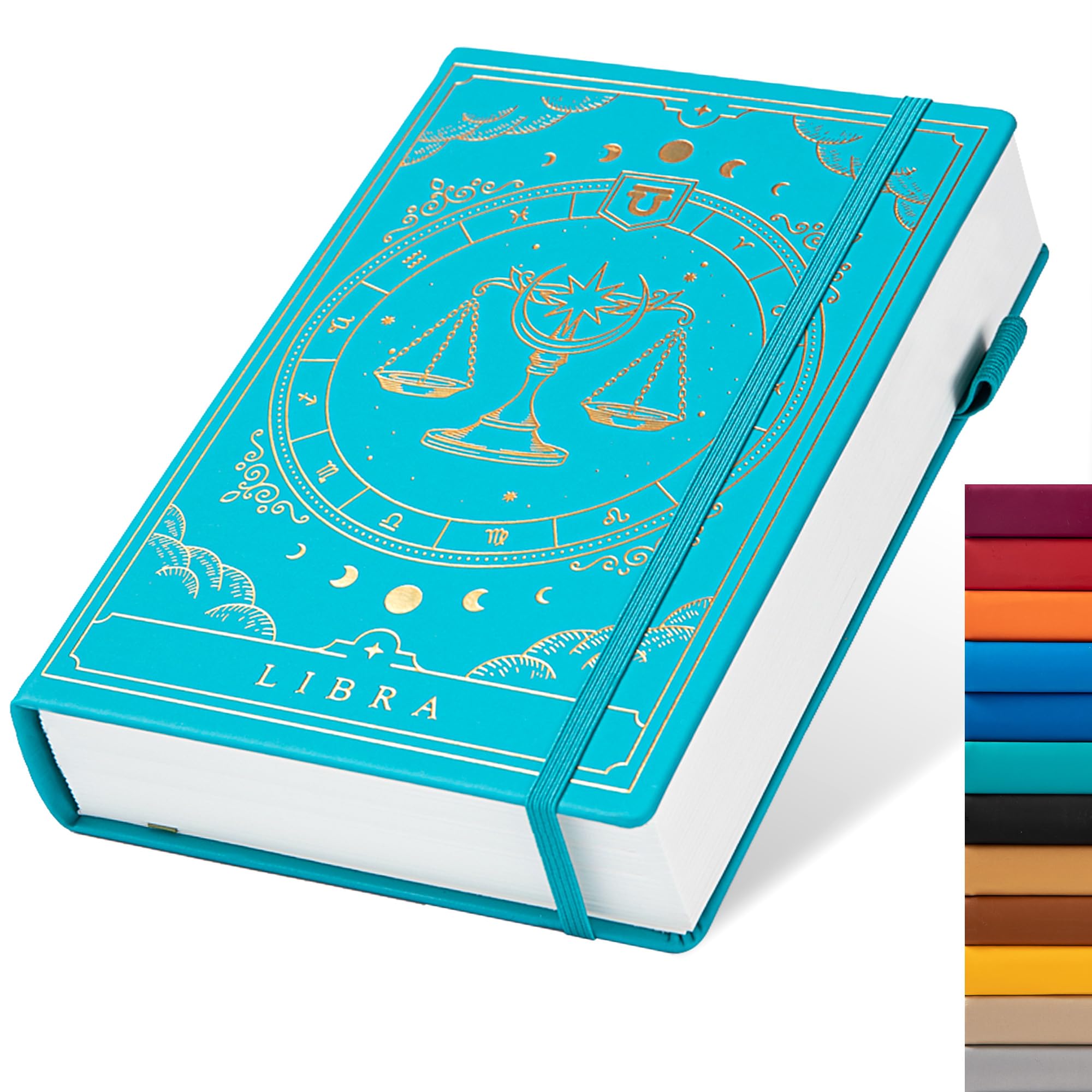 TIEFOSSI Constellations A5 Dotted Hardcover Journal Notebook, 100gsm 400pages Writing Paper, Bullet Organizers Notebook for Women, Men, Teens (Libra)