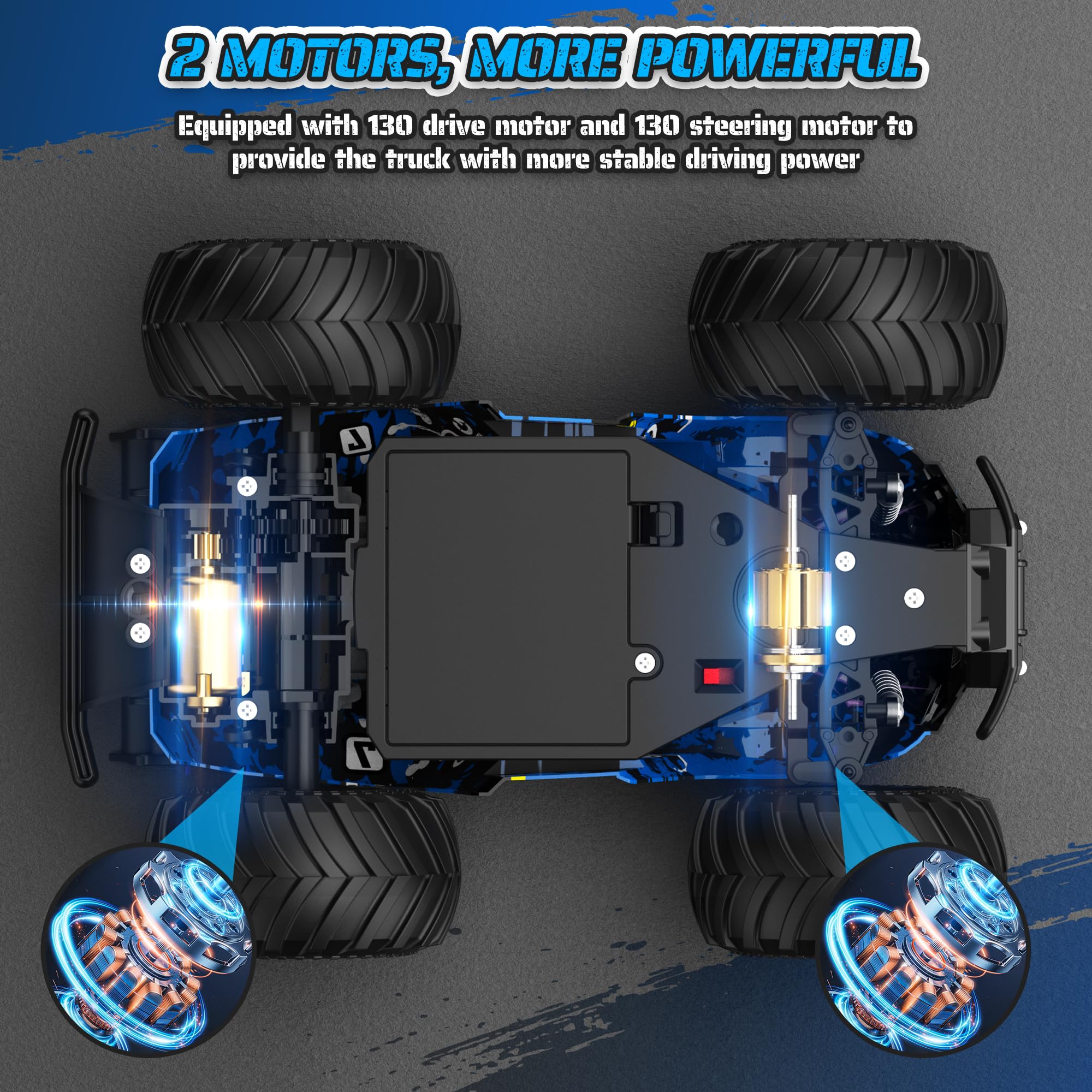 Remote Control Car, All-Terrain Remote Control Truck for Boys, Headlight, 1:20, 10KM/H, 2.4GHZ, Speed-Friendly, Sturdy, Rechargeable RC Cars for Boys 4-7 8-12 Christmas, Beginner, Kids 6-12+