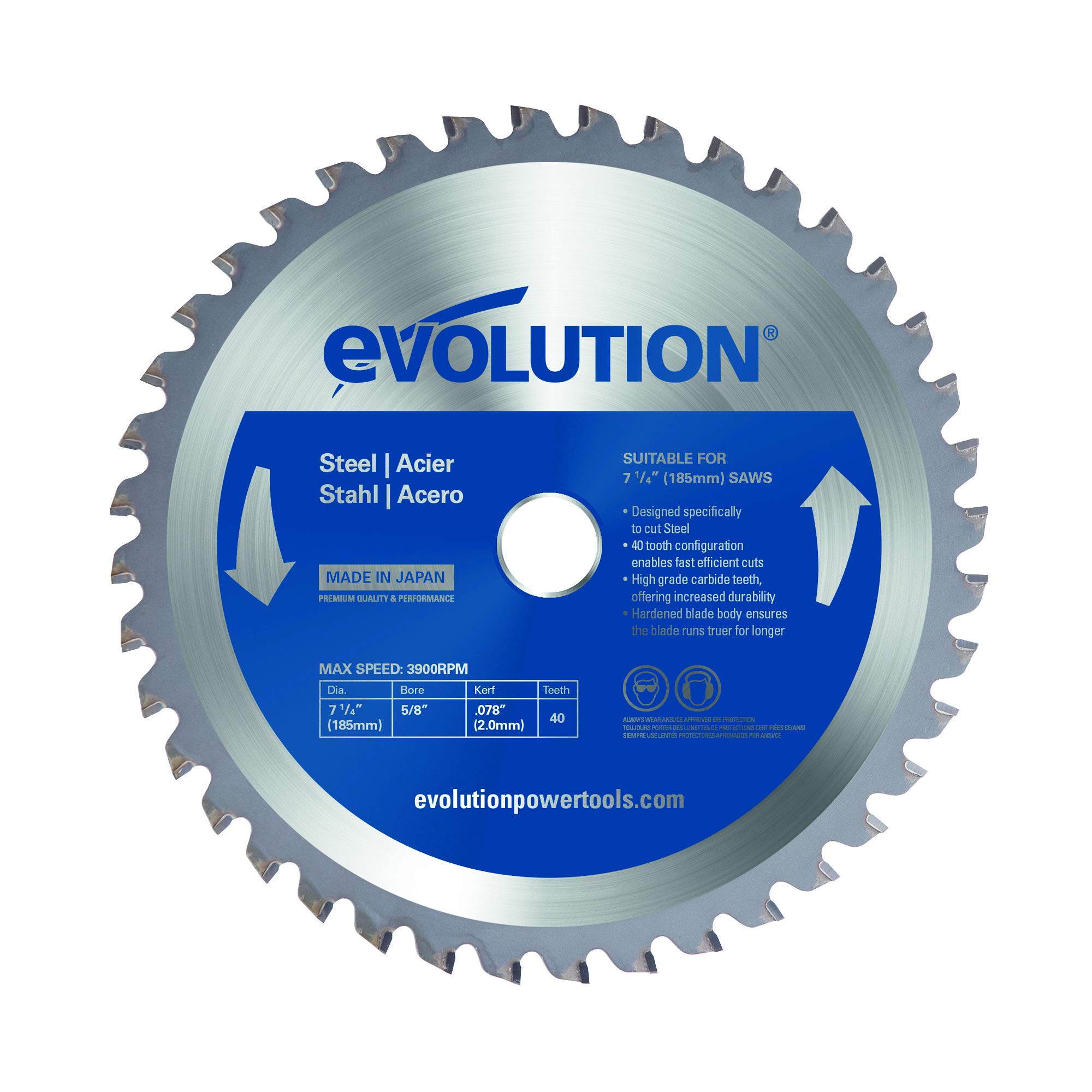 Evolution Power Tools M185TCT-40CS, Mild Steel, 185mm